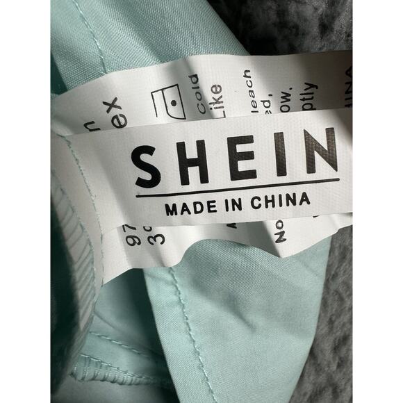 Shein Shirt Dress Women Medium Corset Front Collared Long Sleeve Open Back - Picture 6 of 8